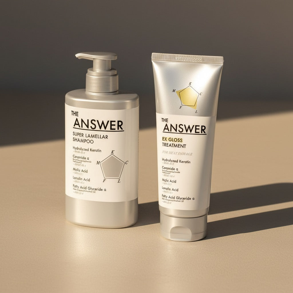 The Answer Super Lamellar Shampoo & EX Gloss Treatment (400ml & 220g)