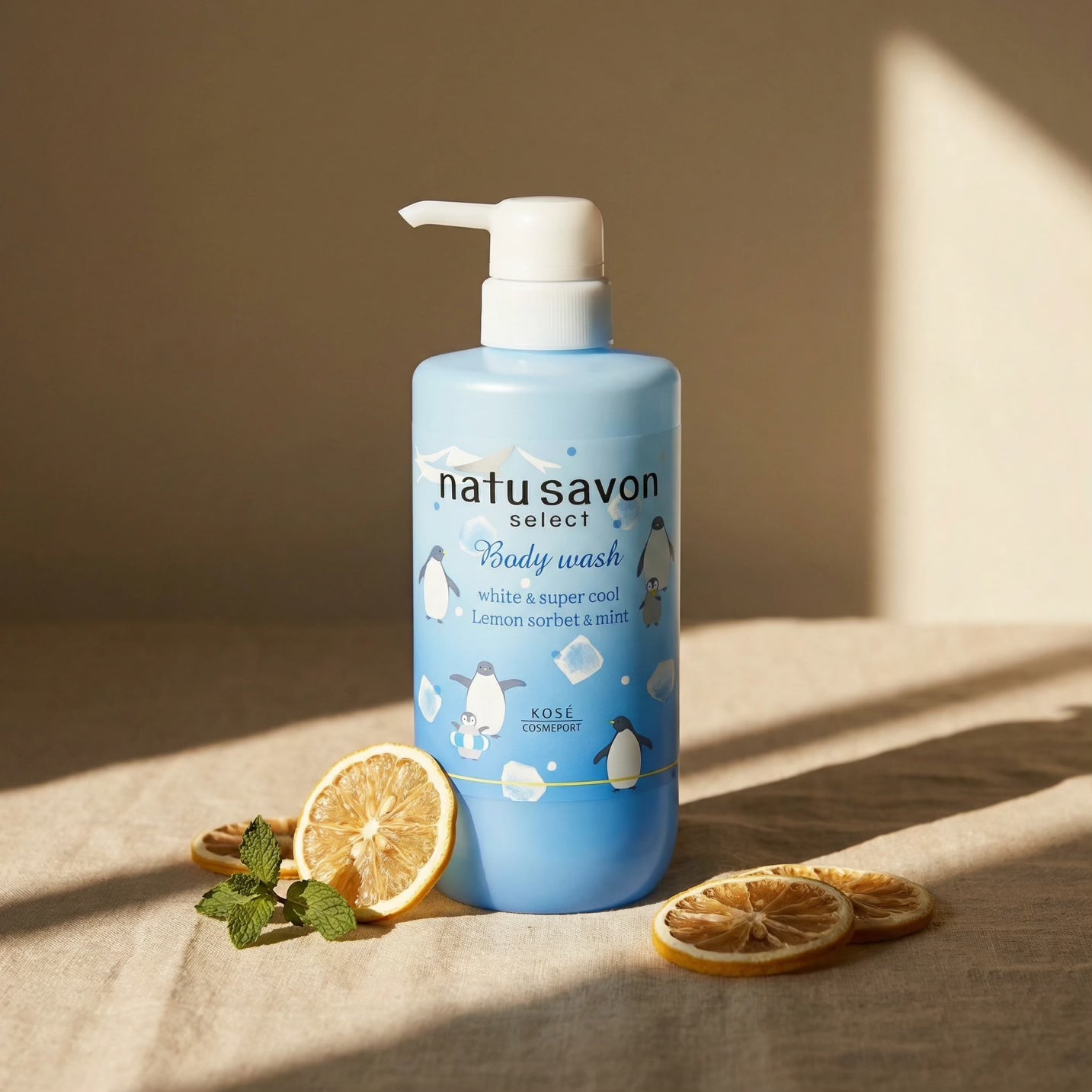 Kose Softymo Natu Savon Body Wash Lemon Sorbet & Mint 480ml