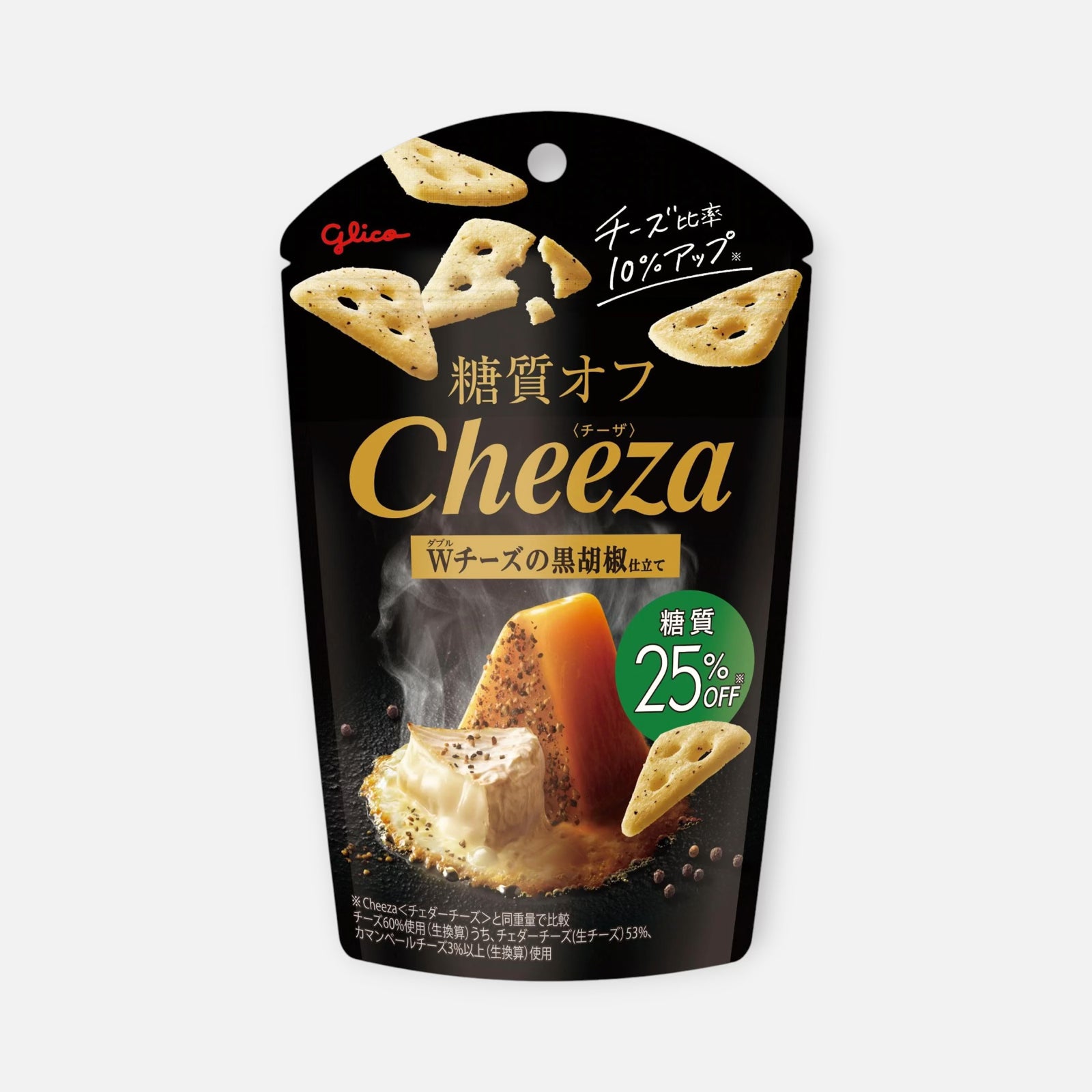 Glico Low-Carb Cheeza Double Cheese Black Pepper 36g