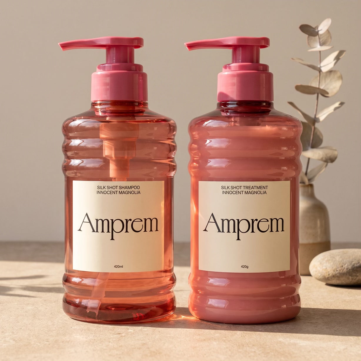 Amprem Silk Shot Shampoo & Treatment Set 420mL + 420g