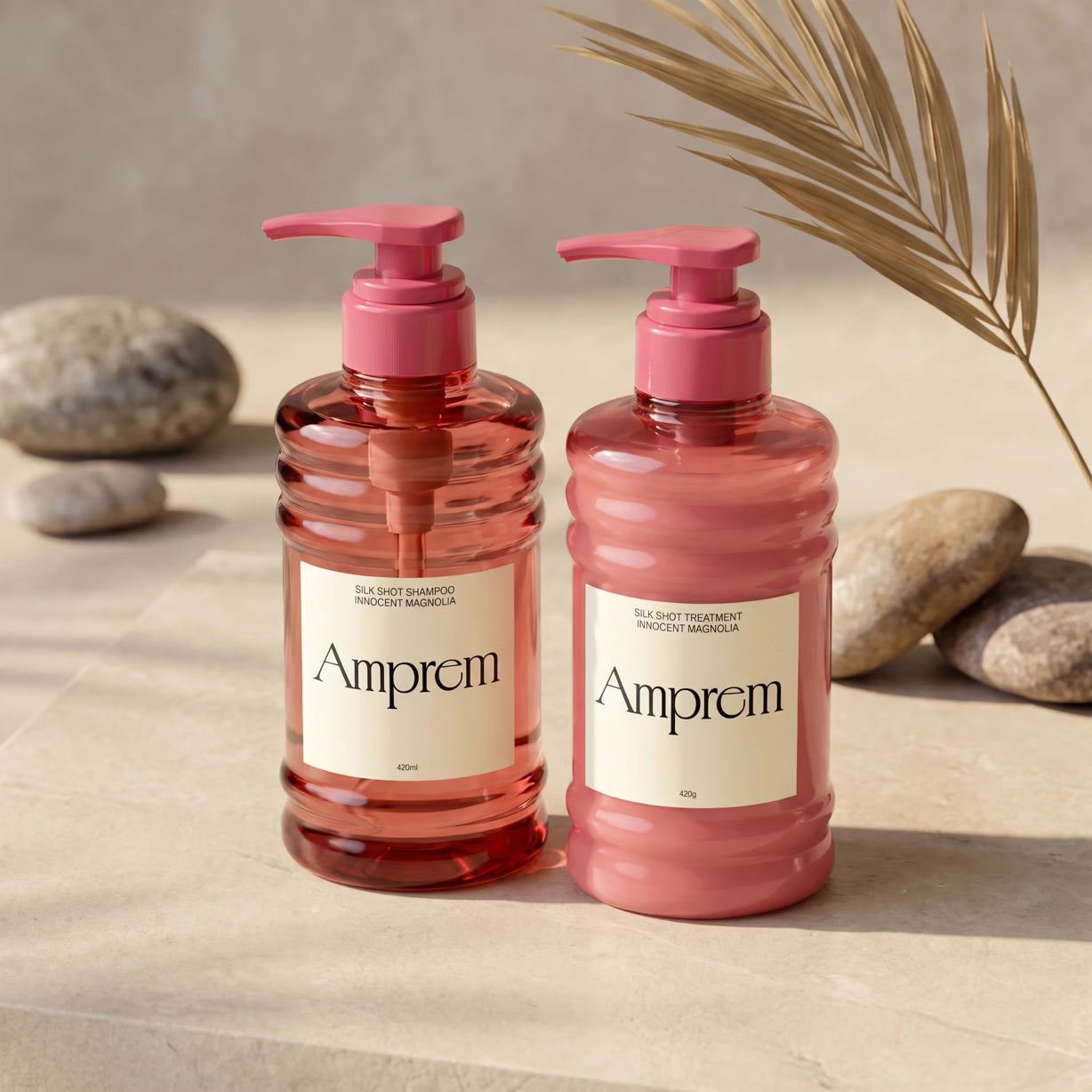 Amprem Silk Shot Shampoo & Treatment Set 420mL + 420g