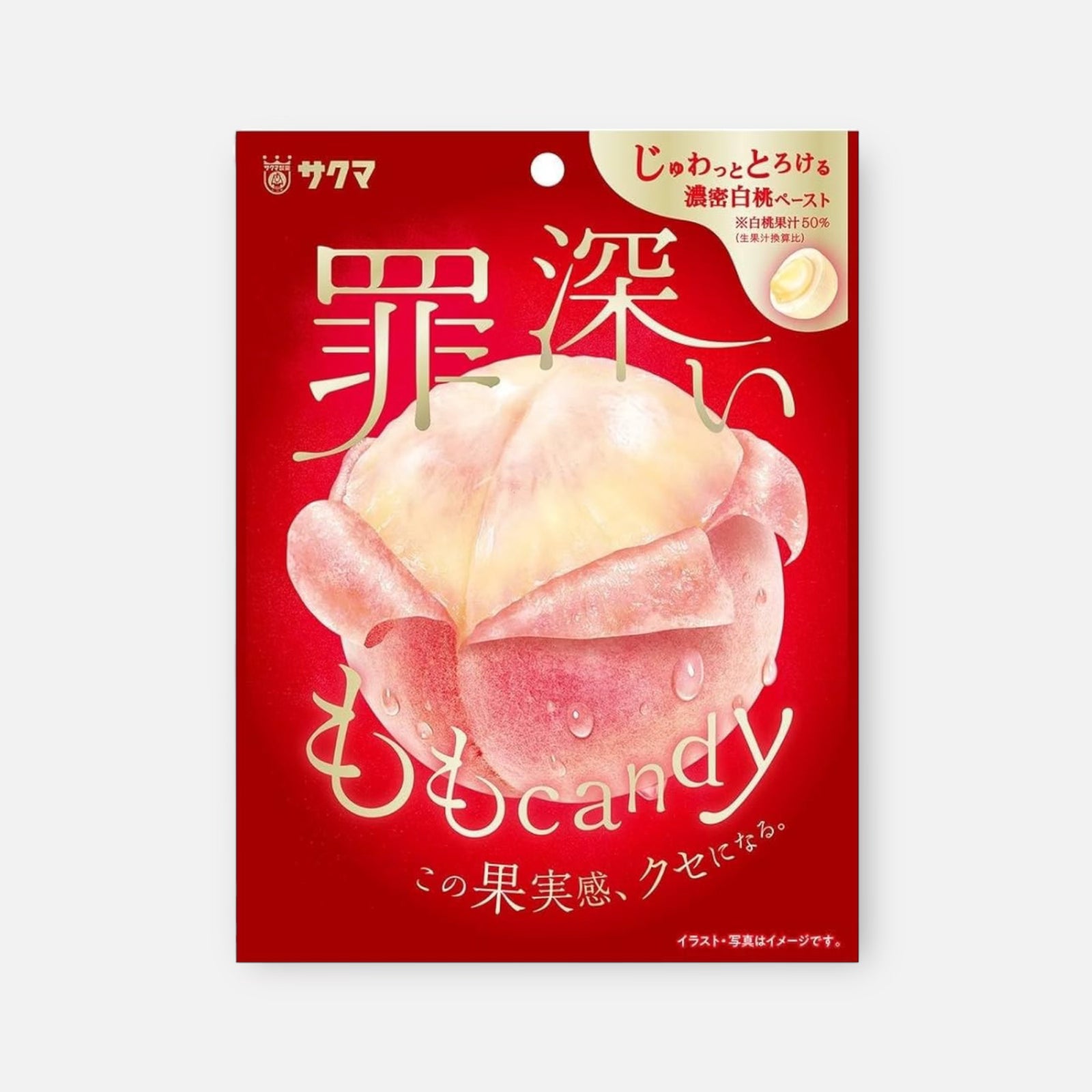 Sakuma Seika Rich Momo Peach Candy 54g
