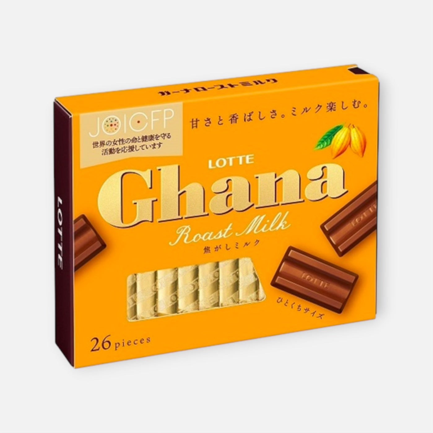 Lotte Ghana Roasted Milk Excellent Chocolate 119g (26 pieces)