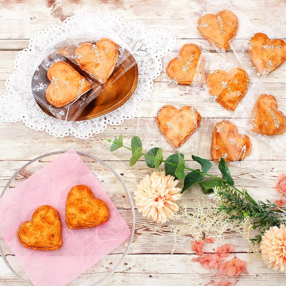 Kingodo Arigato No Kimochi Heart Shaped Rice Crackers (15 units)