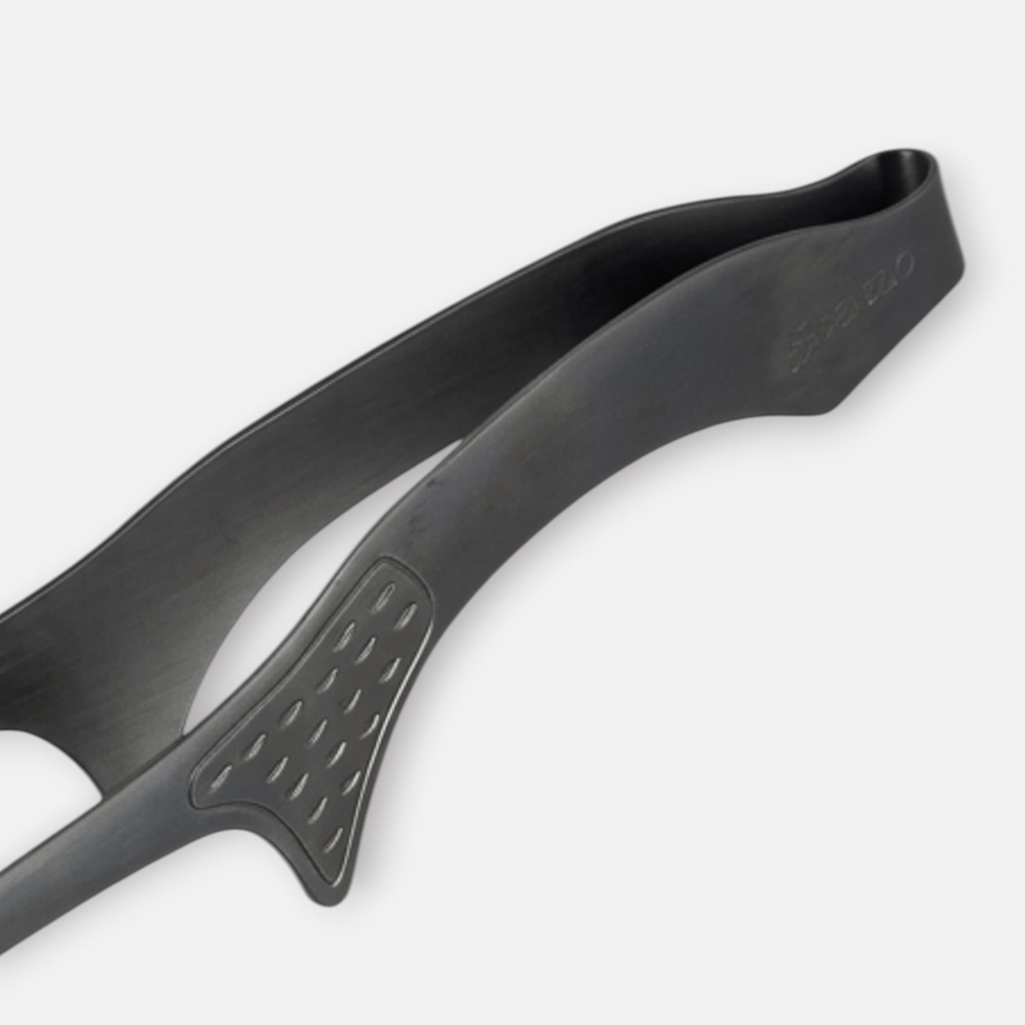 Shimomura Kihan Japanese Black Stainless Steel Kitchen Tongs 26cm Non-Slip Grip