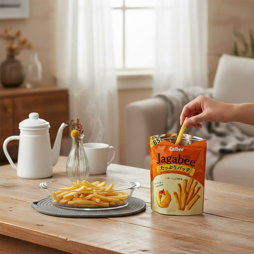 Calbee Jagabee Bag (Soy Sauce & Butter) Potato Sticks 85g