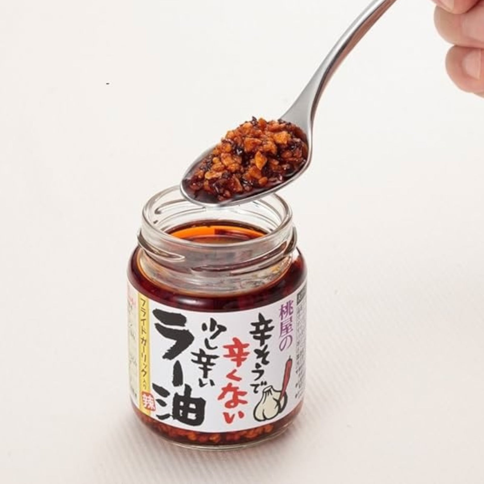 Momoya Little Spicy Fried Garlic Chili Oil 110g