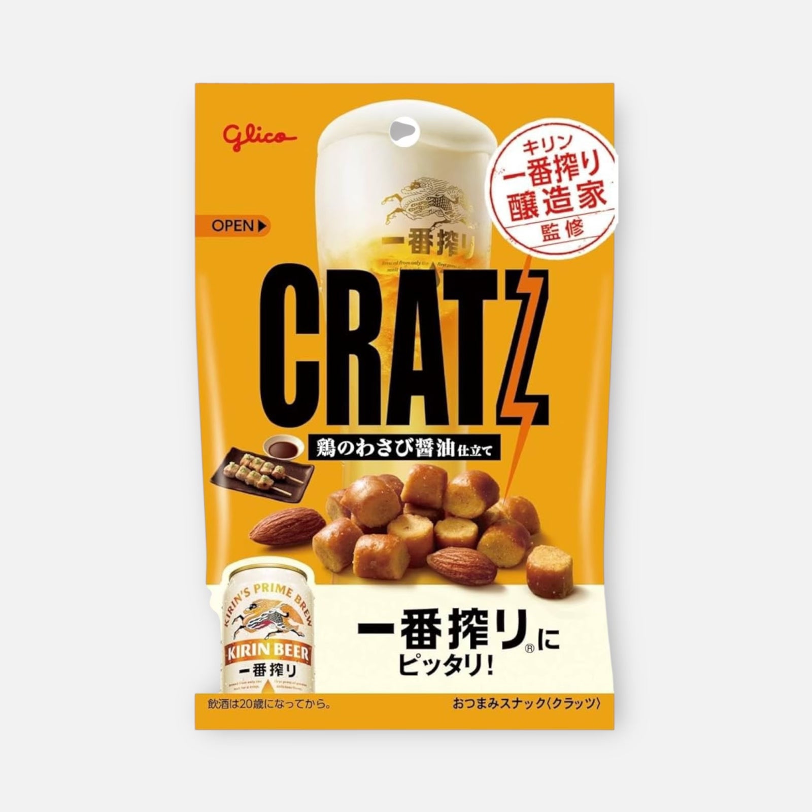Glico Cratz Wasabi Shoyu & Almond 42g