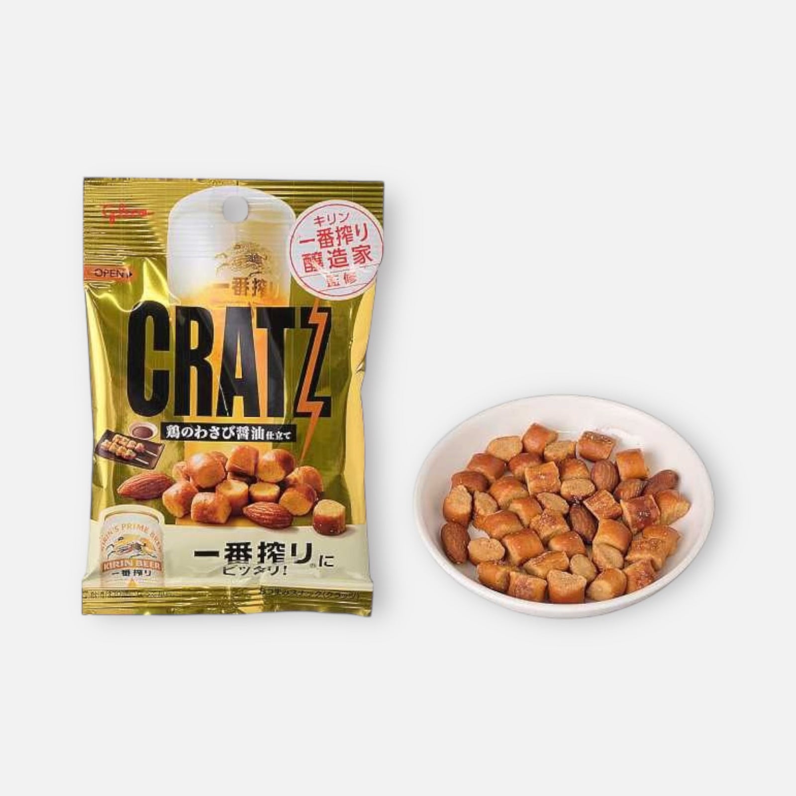 Glico Cratz Wasabi Shoyu & Almond 42g