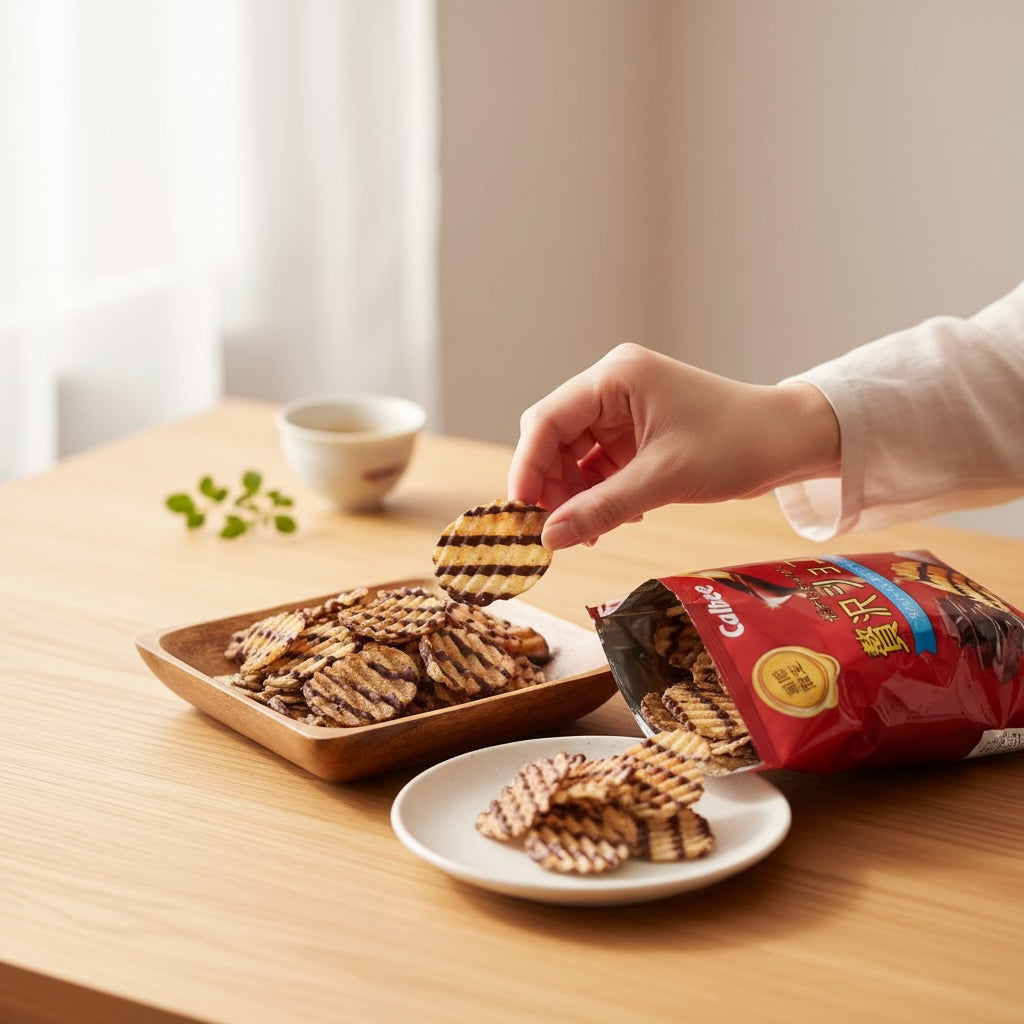 Calbee Potato Chips With Luxurious Chocolate 45g