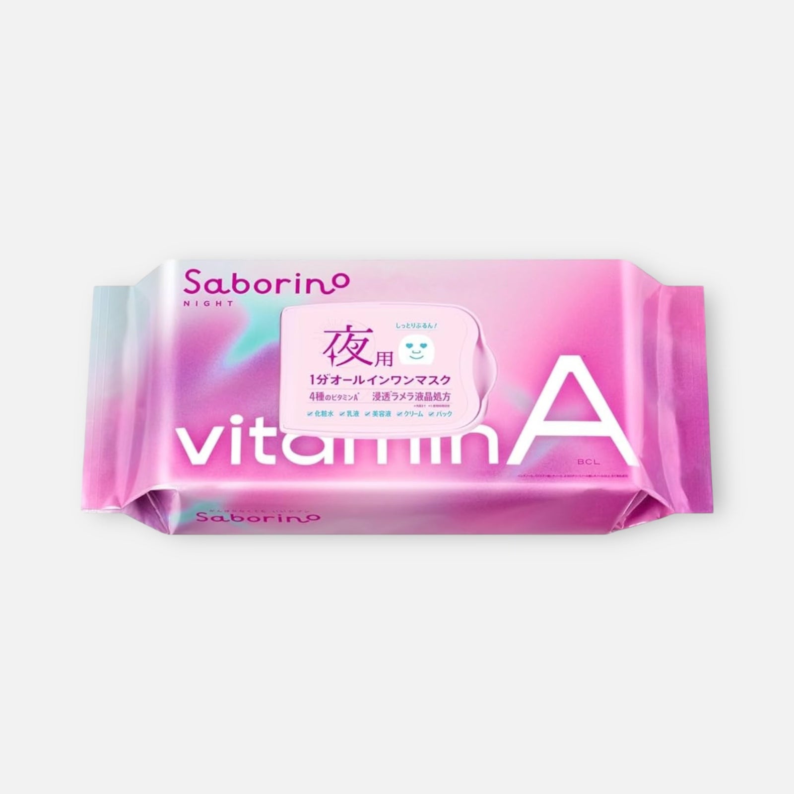 Saborino Vitamin A Night Face Mask (Vita Berry) (30 Sheets)