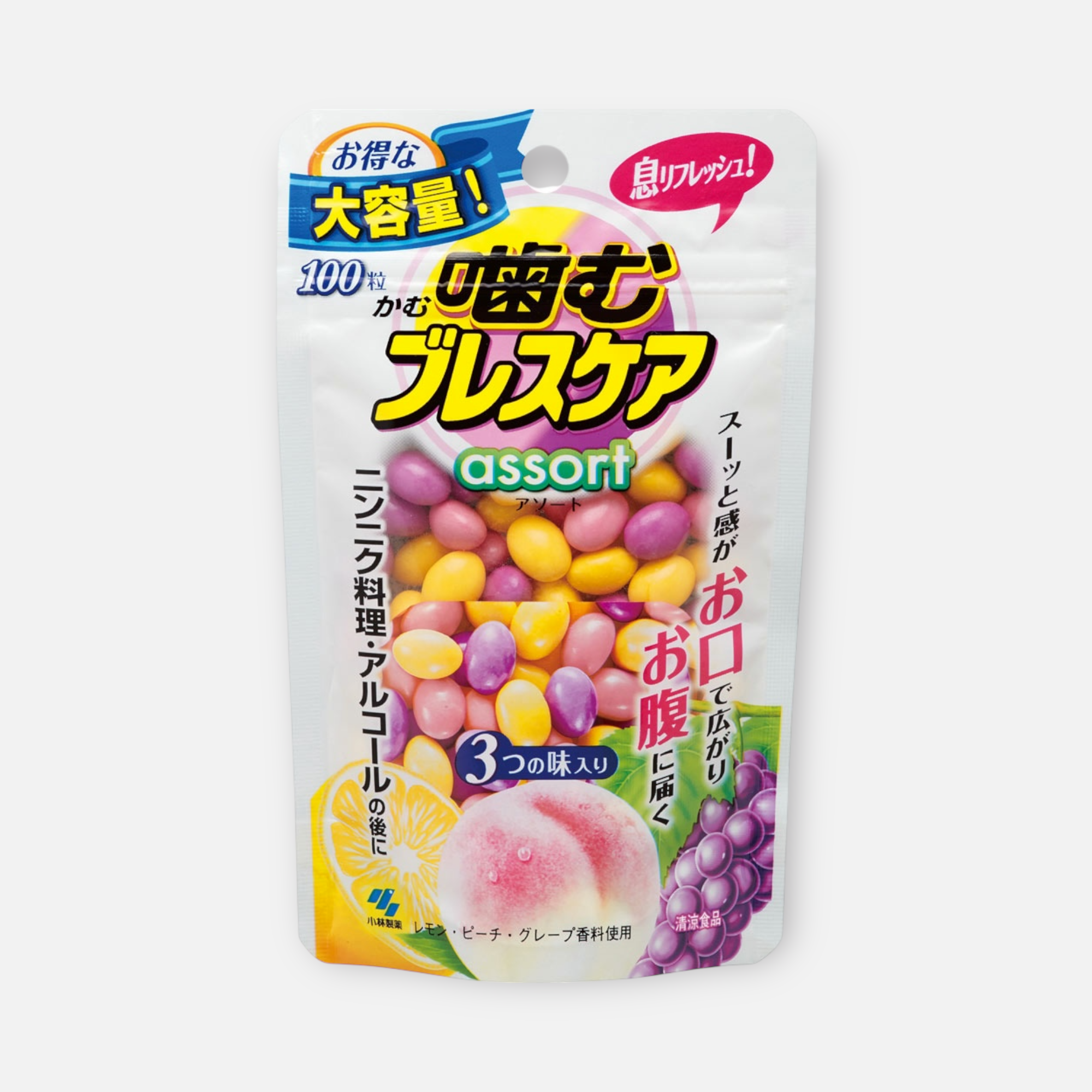 Kobayashi Breath Care (Chewable Type) Assorted Flavors 100 Tablets