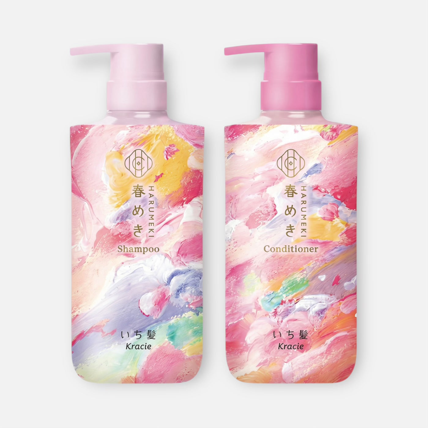 Kracie Ichikami Harumeki Sakura Limited Edition Shampoo & Conditioner Set (480ml Each)