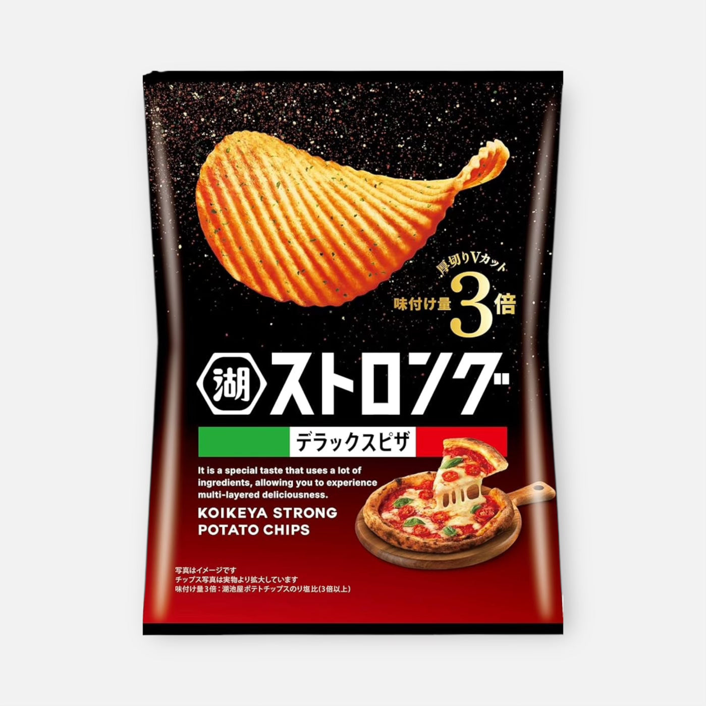 Koikeya Strong Deluxe Pizza Potato Chips 53g