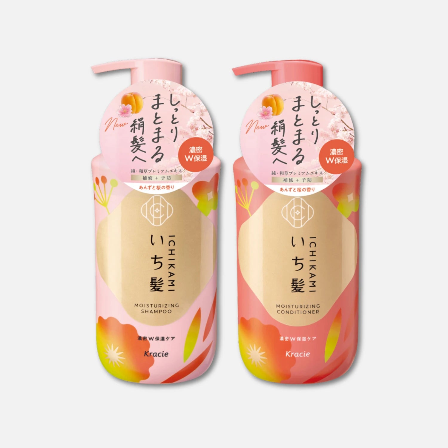 Kracie Ichikami Moisturizing Shampoo & Conditioner Set 450ml Each