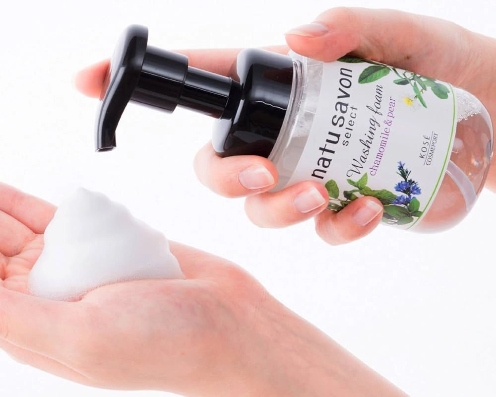 Kose Softymo Natu Savon Foam Face Wash Chamomile & Pear 180ml