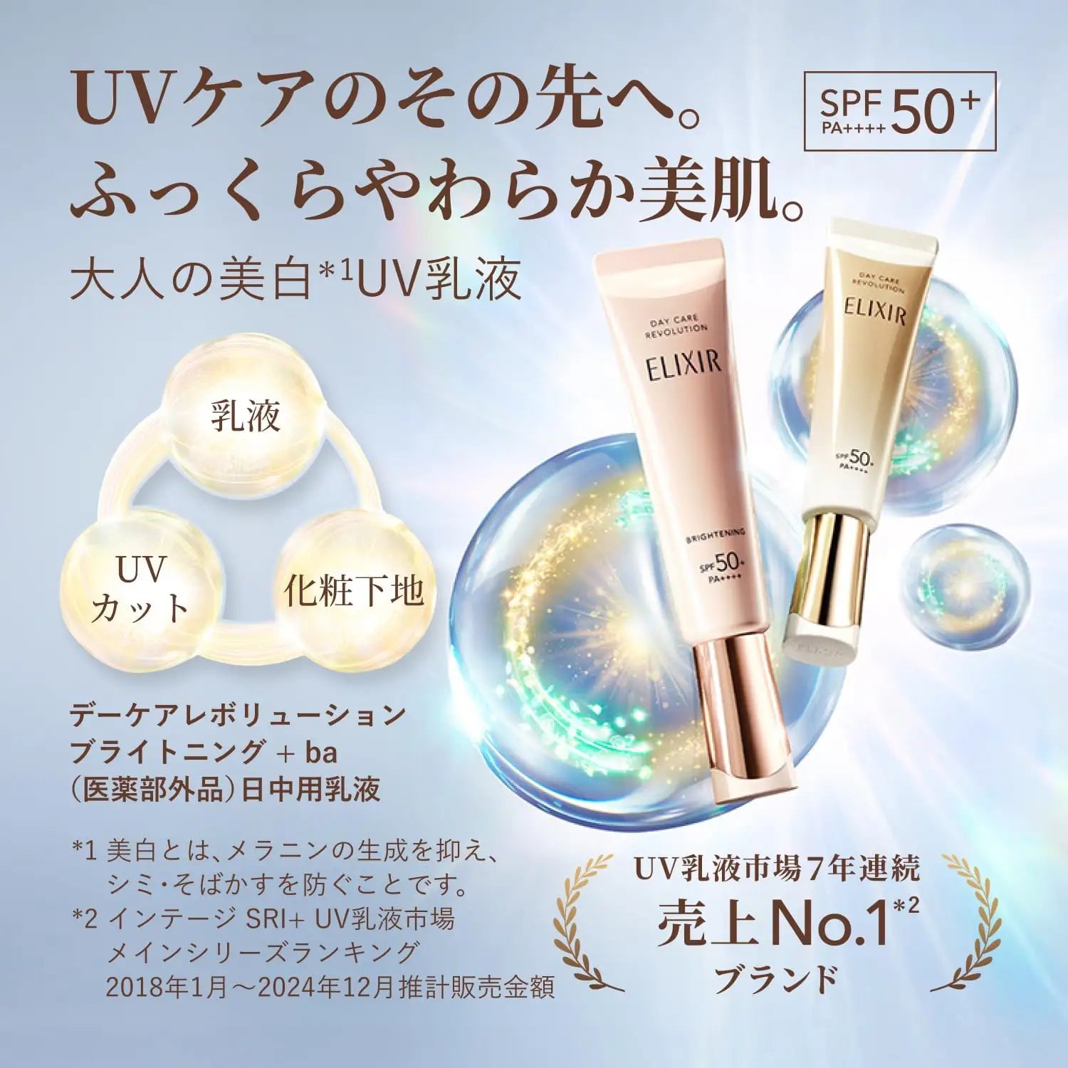Shiseido Elixir White Day Care Revolution Brightening UV SPF50+ PA++++ 35ml