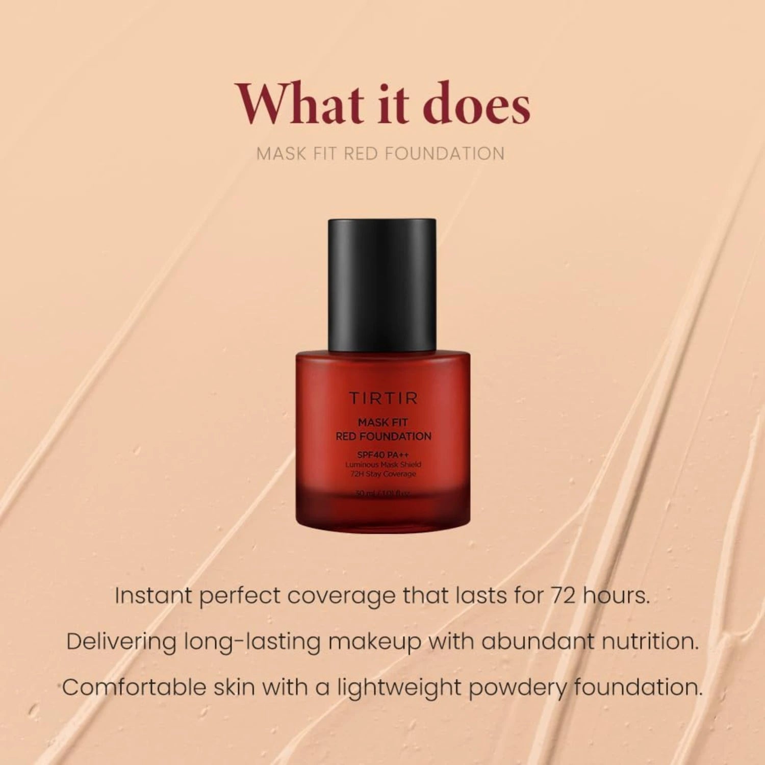 TIRTIR Mask Fit Red Foundation SPF40 PA++ 30ml (Various Shades) - Buy Me Japan