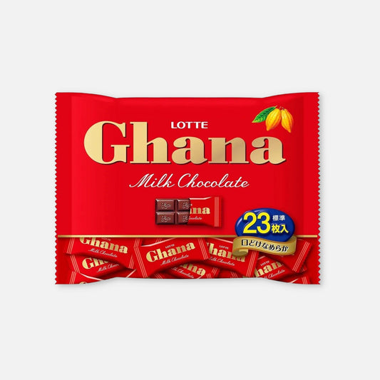 Lotte Ghana Milk Chocolate Pack 92g (23 Units) - Buy Me Japan