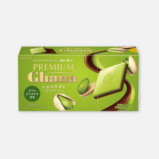 Lotte Ghana Premium Pistachio Milk Chocolate 64g - Buy Me Japan