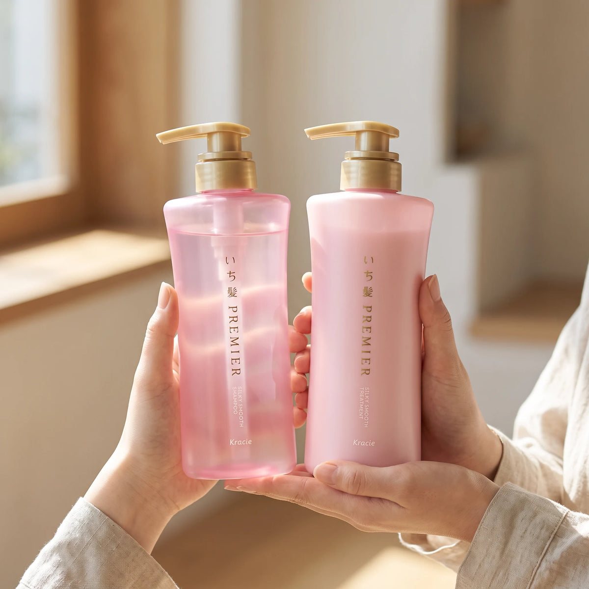 Kracie Ichikami PREMIER Silky Smooth Shampoo & Treatment Set 450ml + 450g — GIFT - ON HAND
