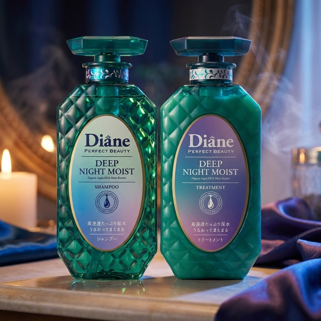 Diane Deep Night Moist Shampoo & Treatment Set 450ml Each