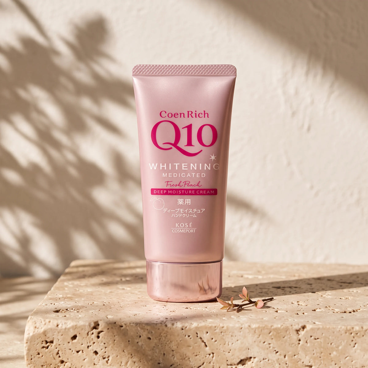 Kose Coenrich Q10 Whitening Fresh Peach Hand Cream 80g — default lifestyle view