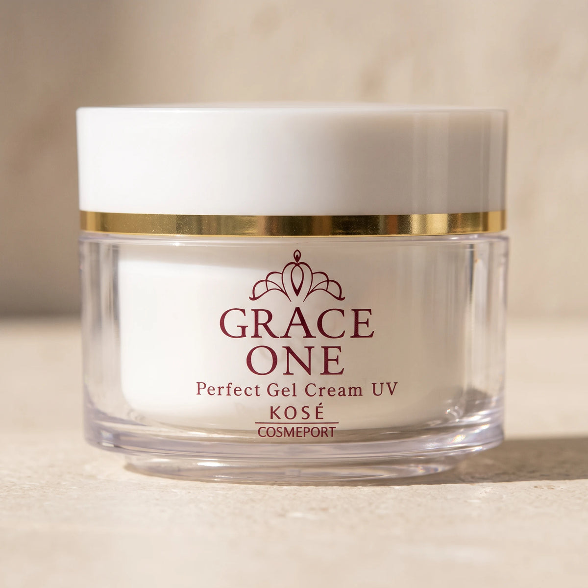 Kose Grace One Perfect Gel UV Cream SPF 50+ PA++++ 100g — macro lifestyle view