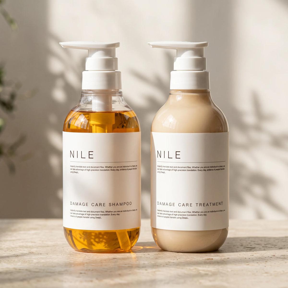 Nile Damage Care Shampoo & Treatment 400ml Each — macro lifestyle view