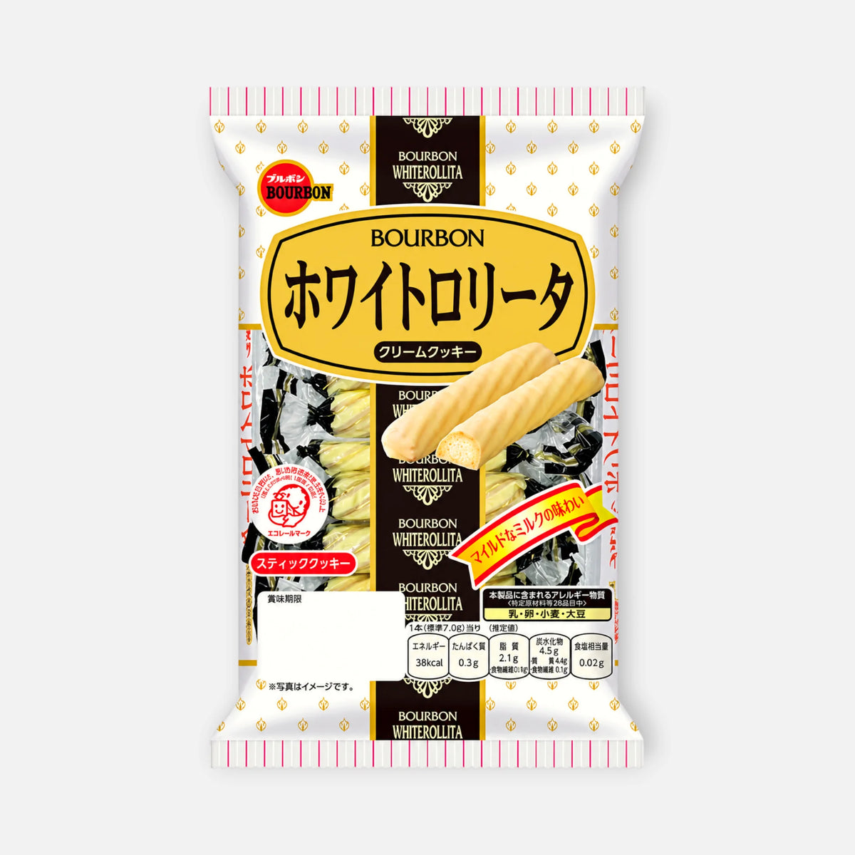 Bourbon White Lolita Cookies 14 Pieces