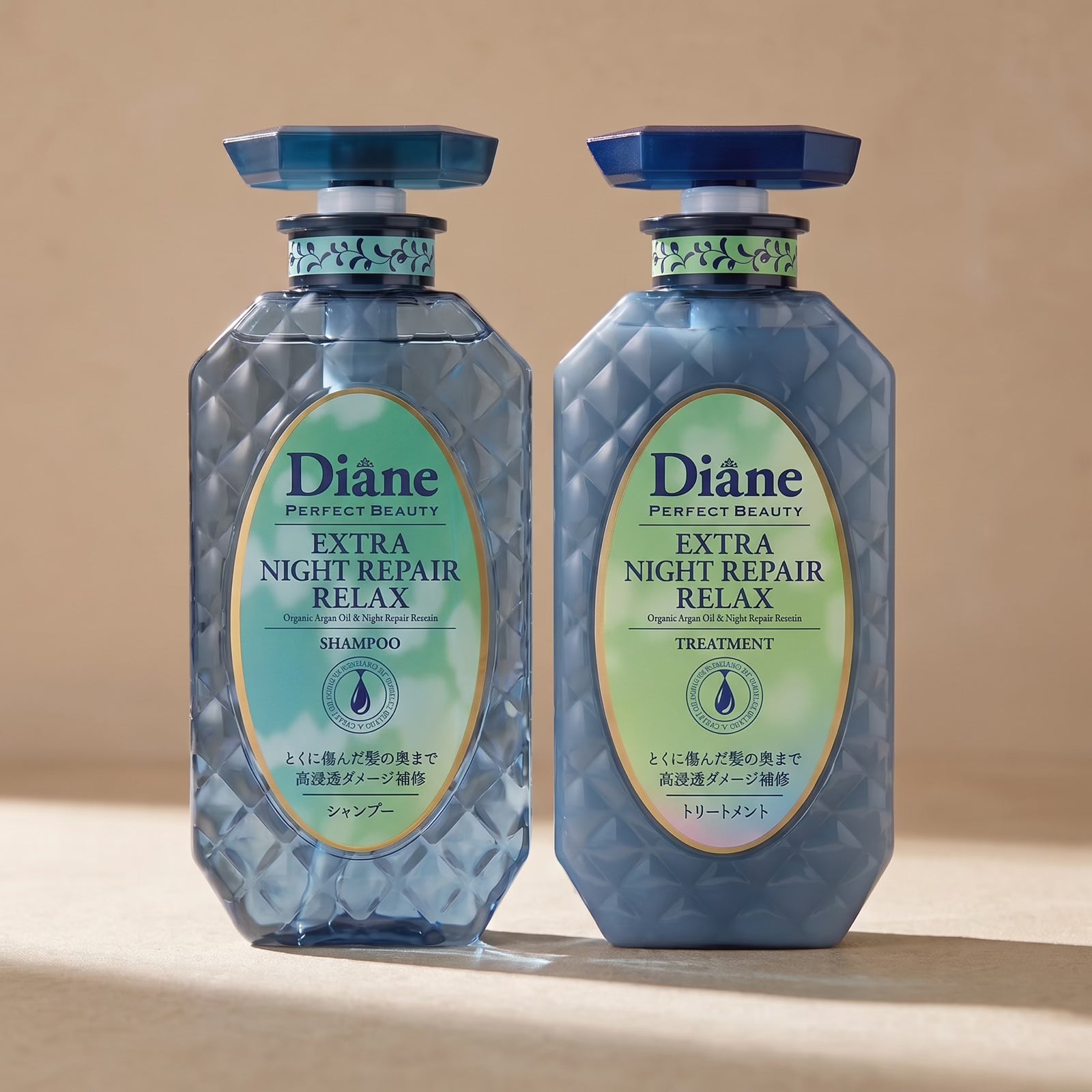 Diane Extra Night Repair Relax Shampoo & Treatment Set 450ml Each — GIFT MACRO