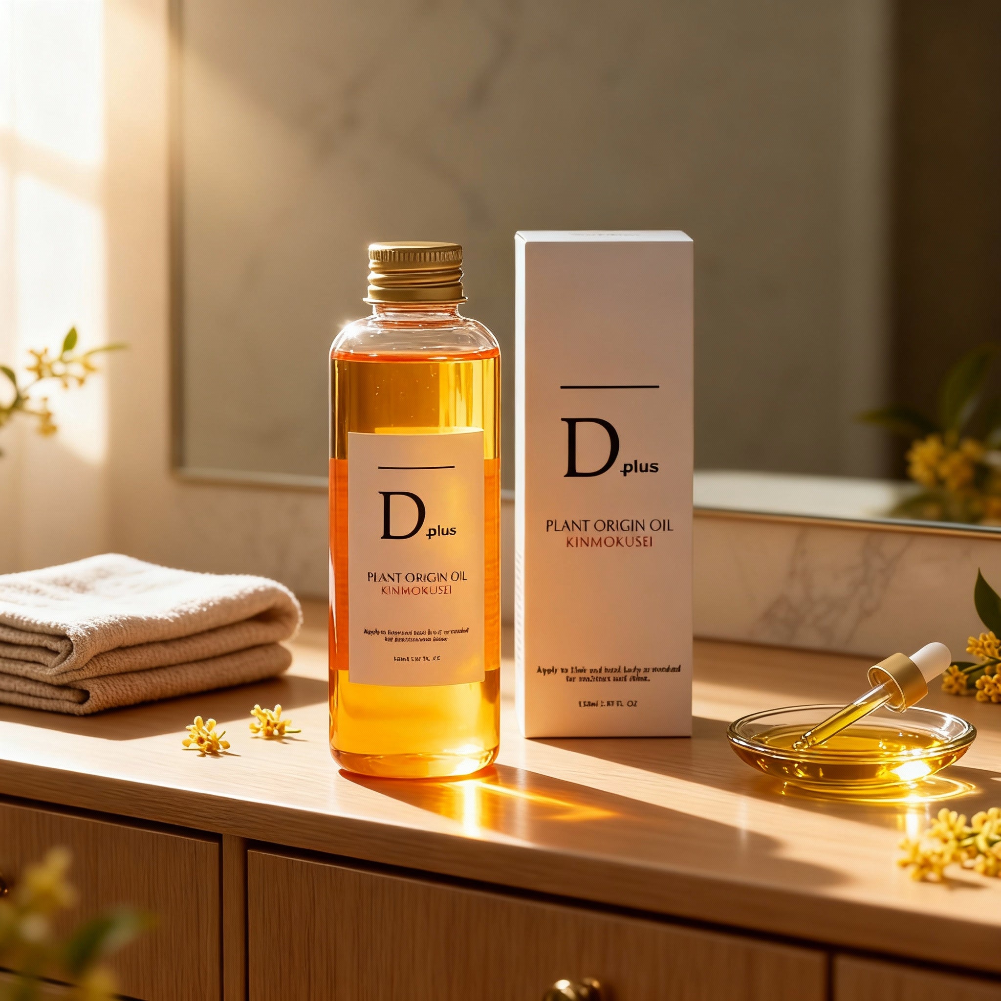 Bisho Akari D Plus Plant Origin Hair Oil (Kinmokusei) 150ml