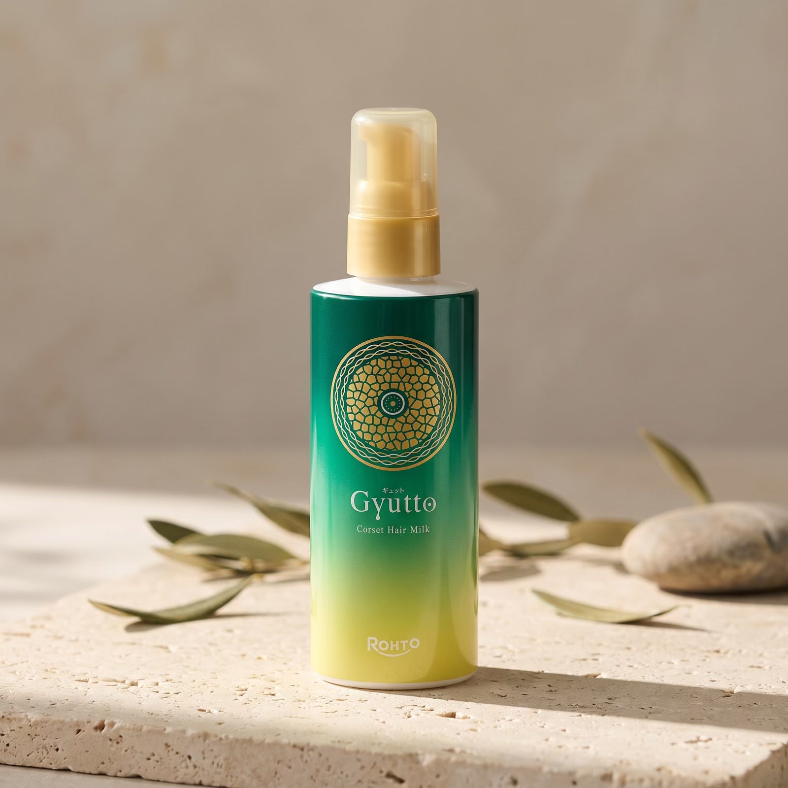 Gyutto Corset Hair Milk 120g styled product image