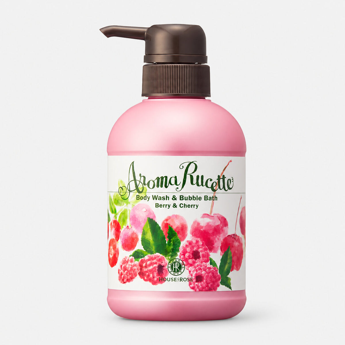 House Of Rose Aroma Rucette Berry & Cherry Body Wash & Bubble Bath 350mL