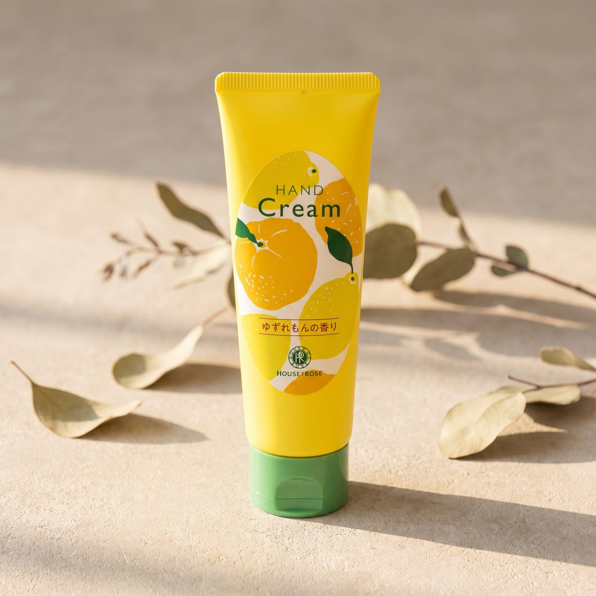 House Of Rose Oh!Baby Yuzu Lemon Hand Cream 45g - product styled on a warm neutral background