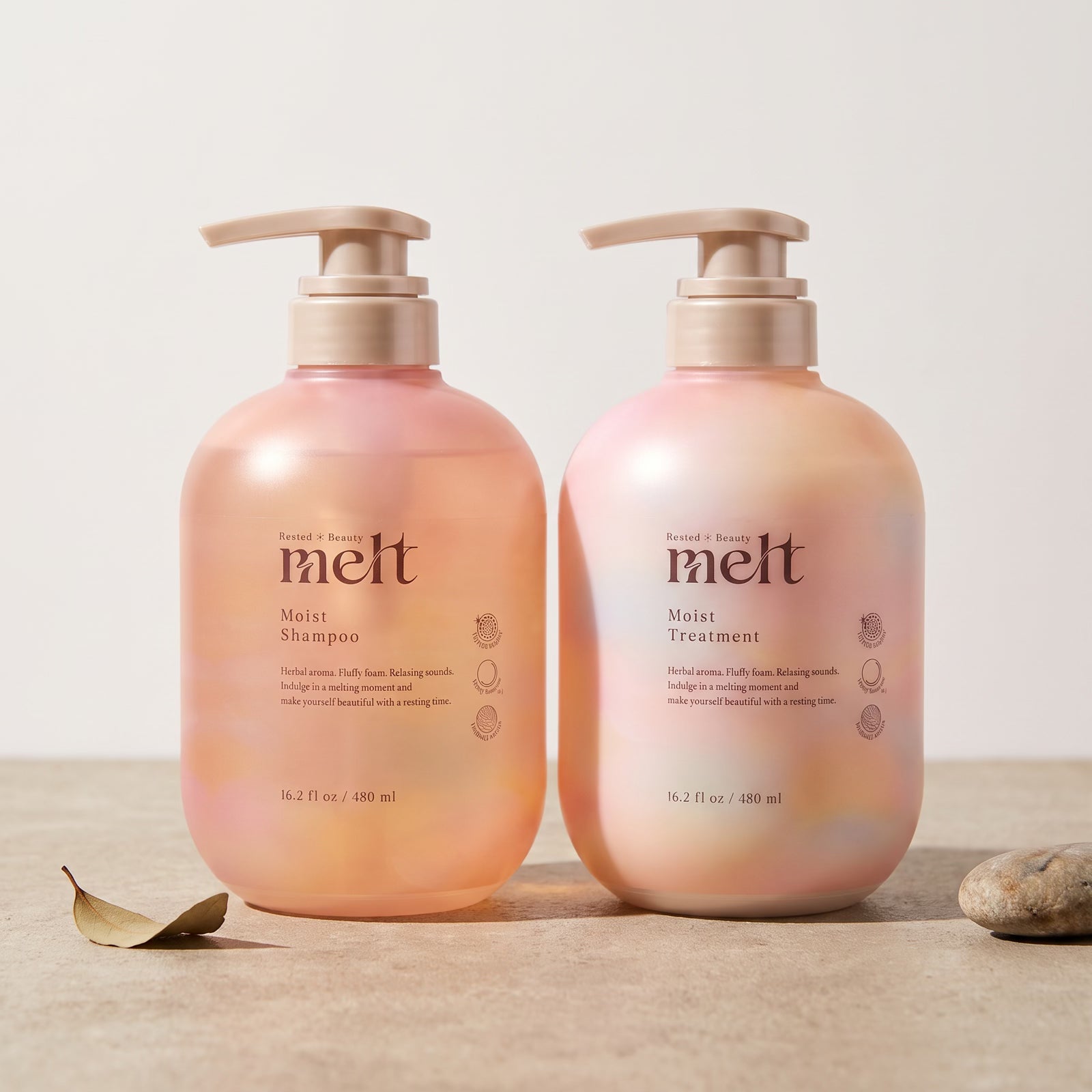 Kao Melt Moist Shampoo and Treatment Set 480ml Each - GIFT - DEFAULT