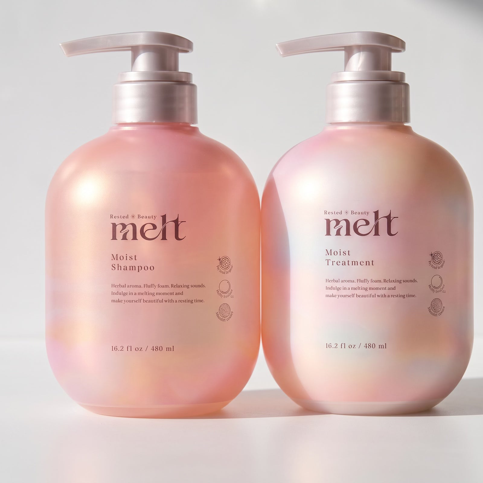 Kao Melt Moist Shampoo and Treatment Set 480ml Each - GIFT - MACRO