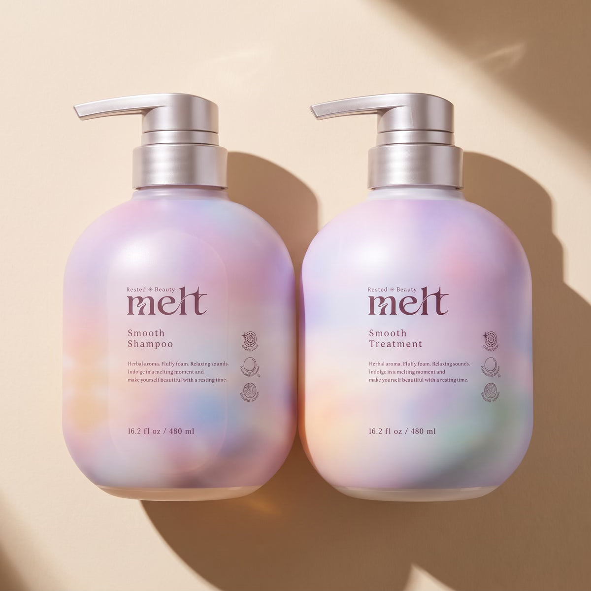 Kao Melt Smooth Shampoo & Treatment Set 480ml Each - macro product image