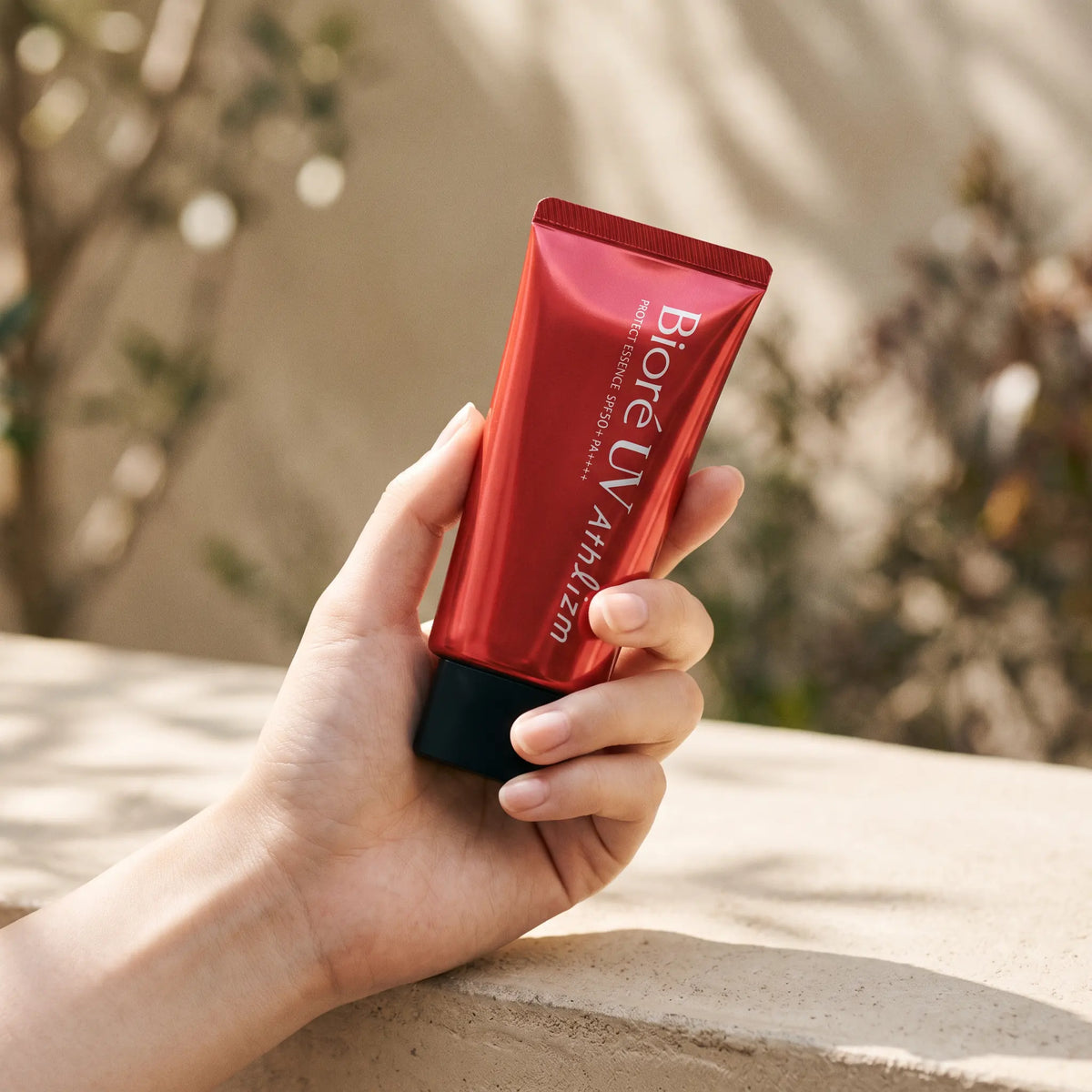 Biore UV Athlizm Skin Protect Essence SPF50+/PA++++ 70g — GIFT - ON HAND lifestyle view