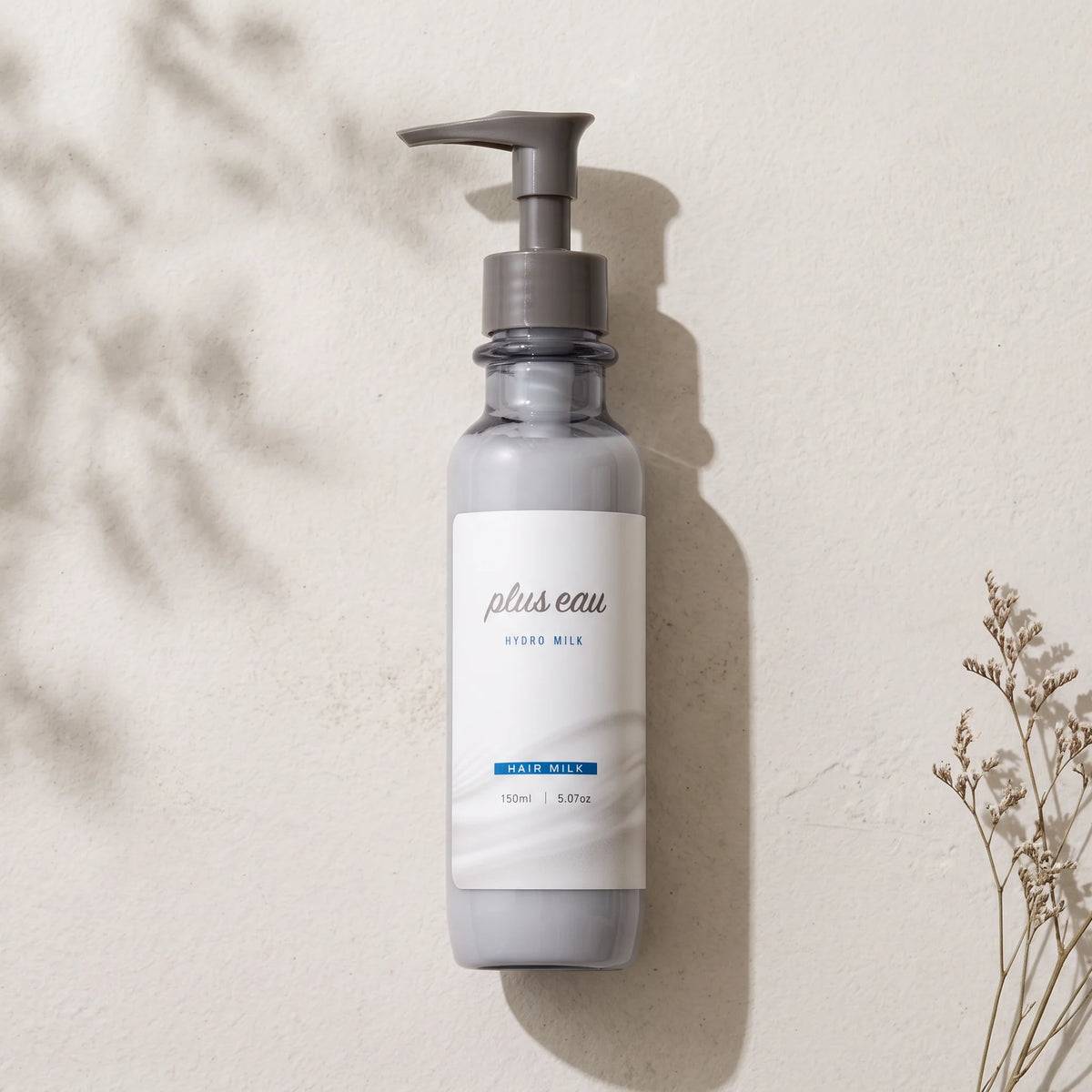 Plus Eau Hydro Milk 150ml — top angle lifestyle view