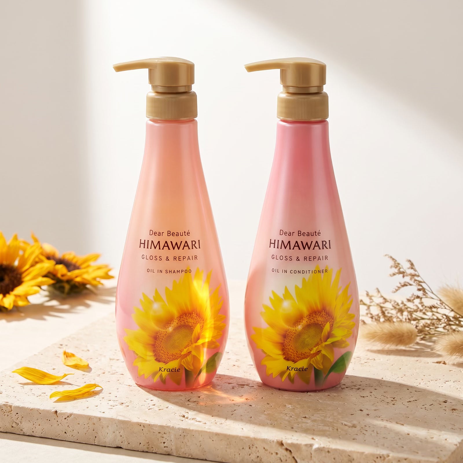 Kracie Himawari Gloss & Repair Shampoo & Conditioner Set (500ml Each) — GIFT DEFAULT
