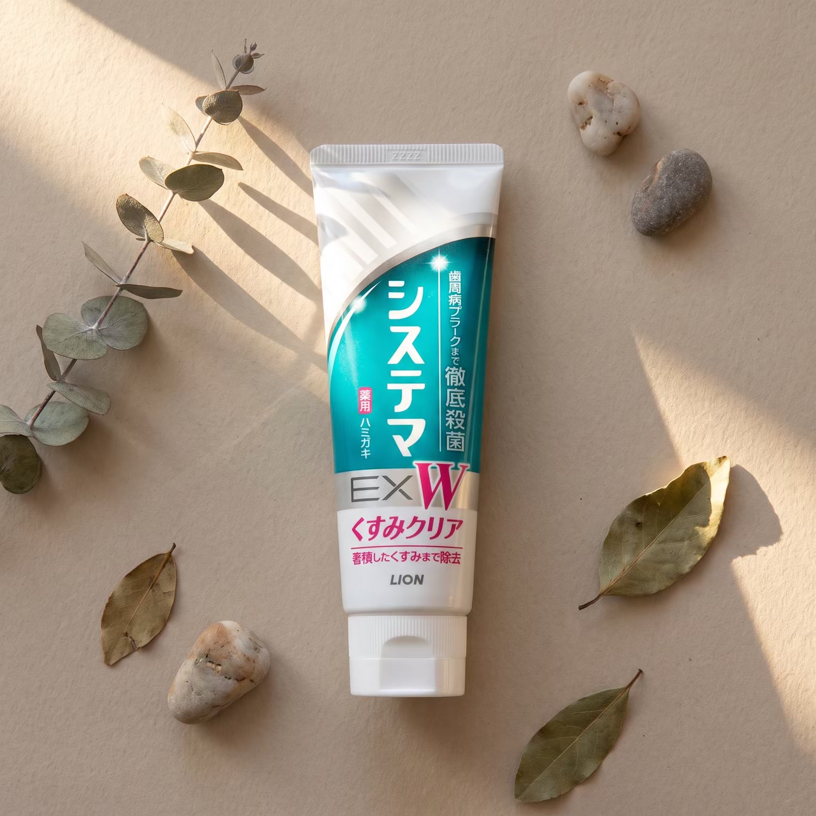 LION Systema EX W Toothpaste 125g — GIFT - TOP ANGLE