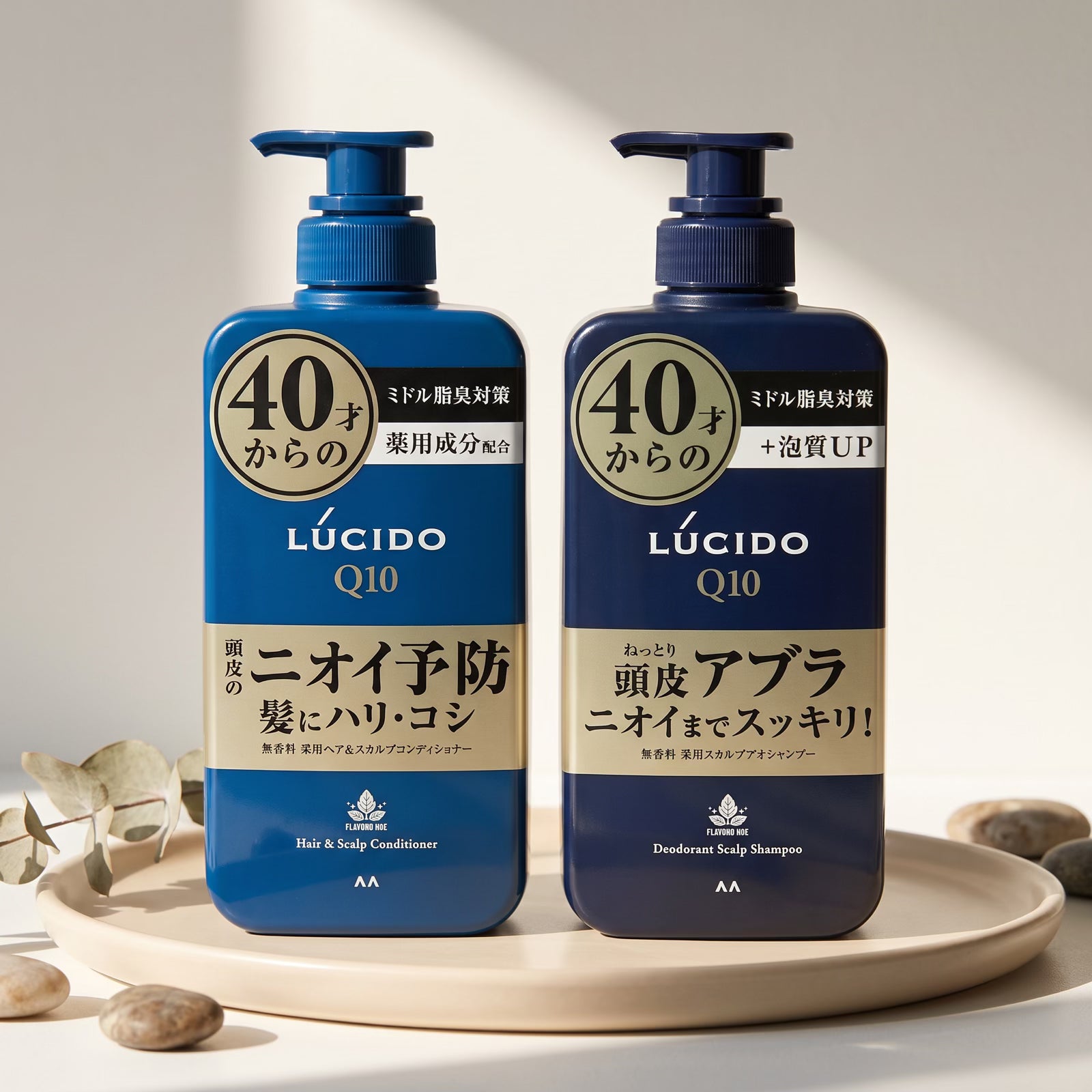 Lucido Q10 Deodorant Scalp Shampoo & Conditioner for Men 450ml x2 — GIFT DEFAULT