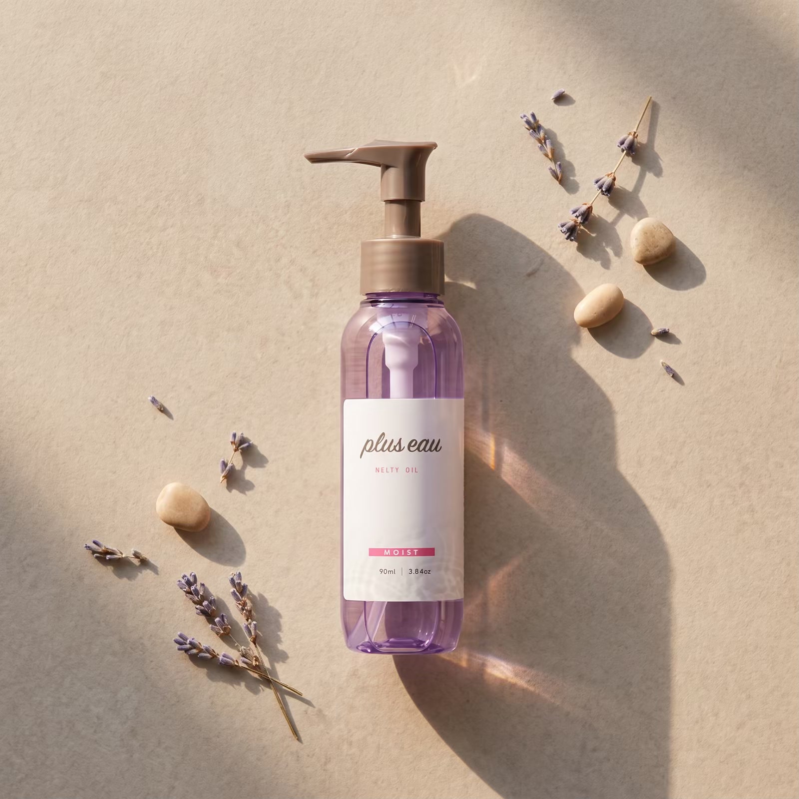 Plus Eau Melty Hair Oil 90ml — GIFT TOP ANGLE