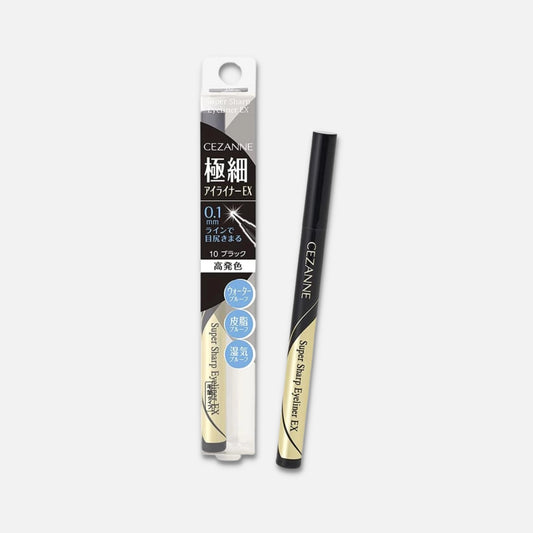 Cezanne Waterproof Super Sharp Eyeliner EX Black 0.48ml - Buy Me Japan