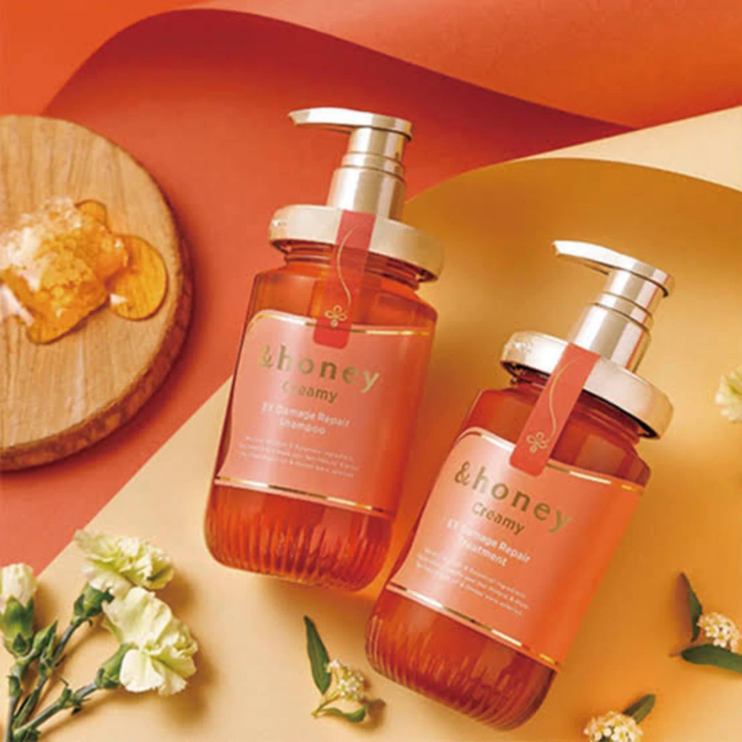 & Honey Creamy EX Damage Repair Shampoo & Treatment Set 440ml Each - Buy Me Japan