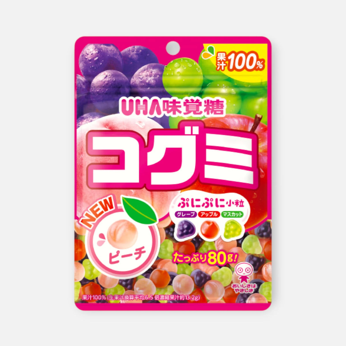 UHA Mikakuto Kogumi Fruit Assortment Gummies 80g package