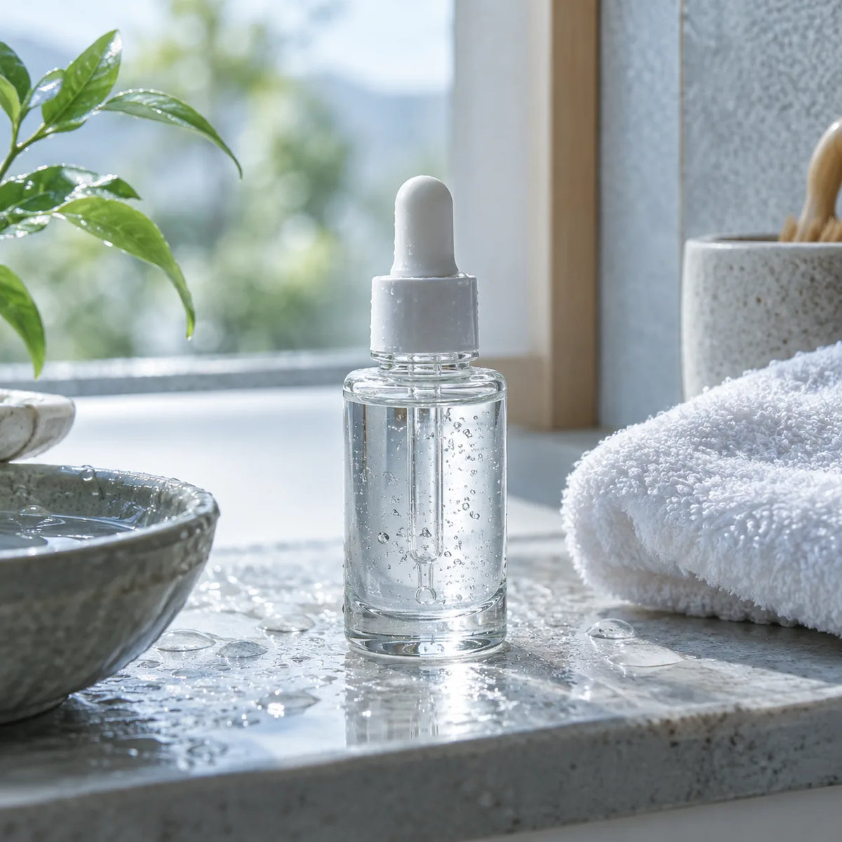 Hyaluronic moisture serum editorial skincare hero