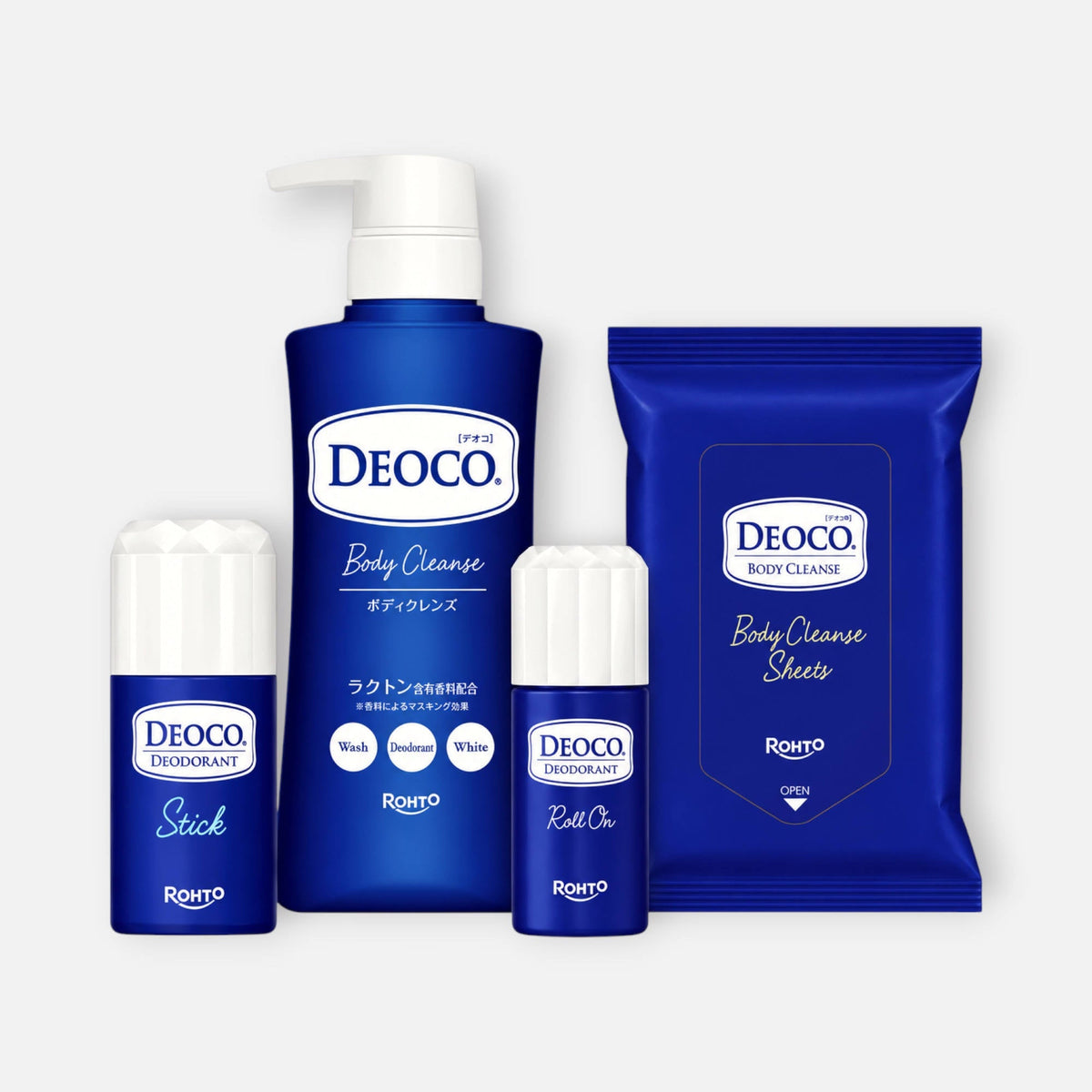 DEOCO body cleansing and deodorant collection