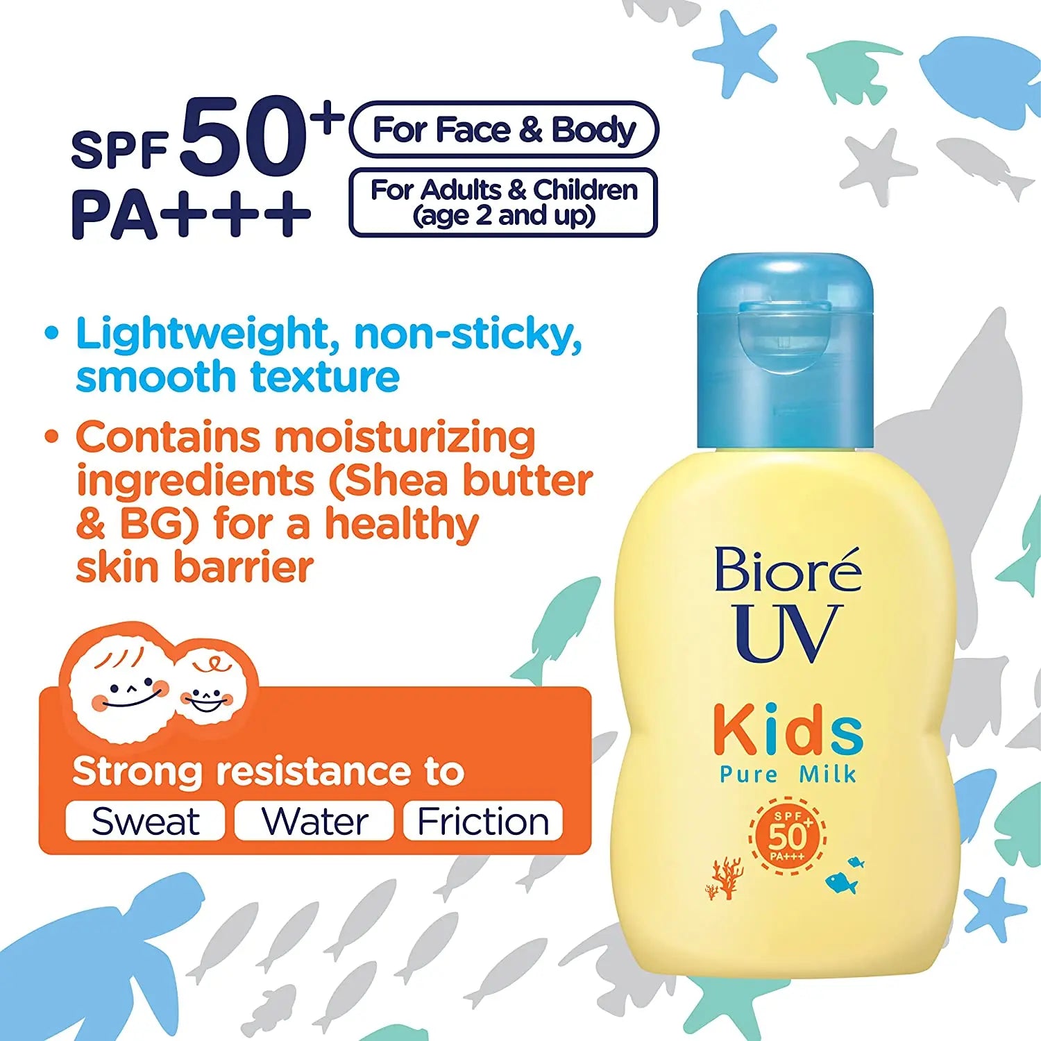 Biore UV Kids Pure Milk SPF 50+ PA+++ 70ml - Buy Me Japan
